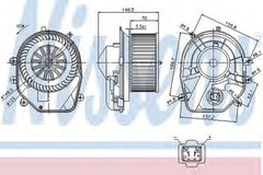 Ventilator habitaclu bord SKODA SUPERB 3U4 NISSENS 87030