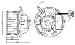 Ventilator habitaclu bord VW TOURAN 1T1 1T2 TYC 537-0005