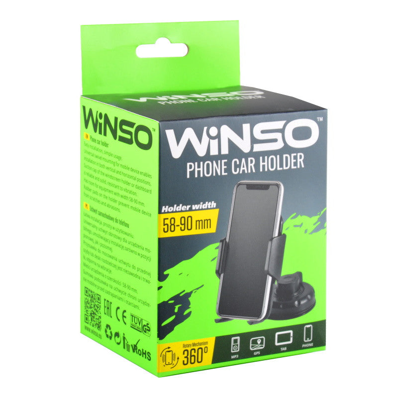 Suport telefon mobil Winso 360°, 58-90 mm Winso - imagine 3