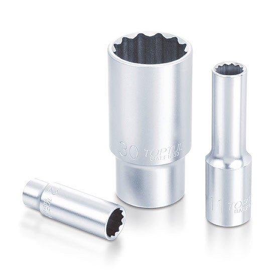 Cheie tubulara adanca 1/2" 12PT 28 MM Toptul - imagine 1