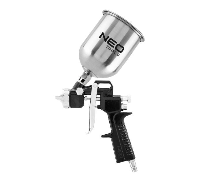 Set pistol 5 piese cu pistol de pulverizare cu cupă superioară Neo Tools - imagine 5