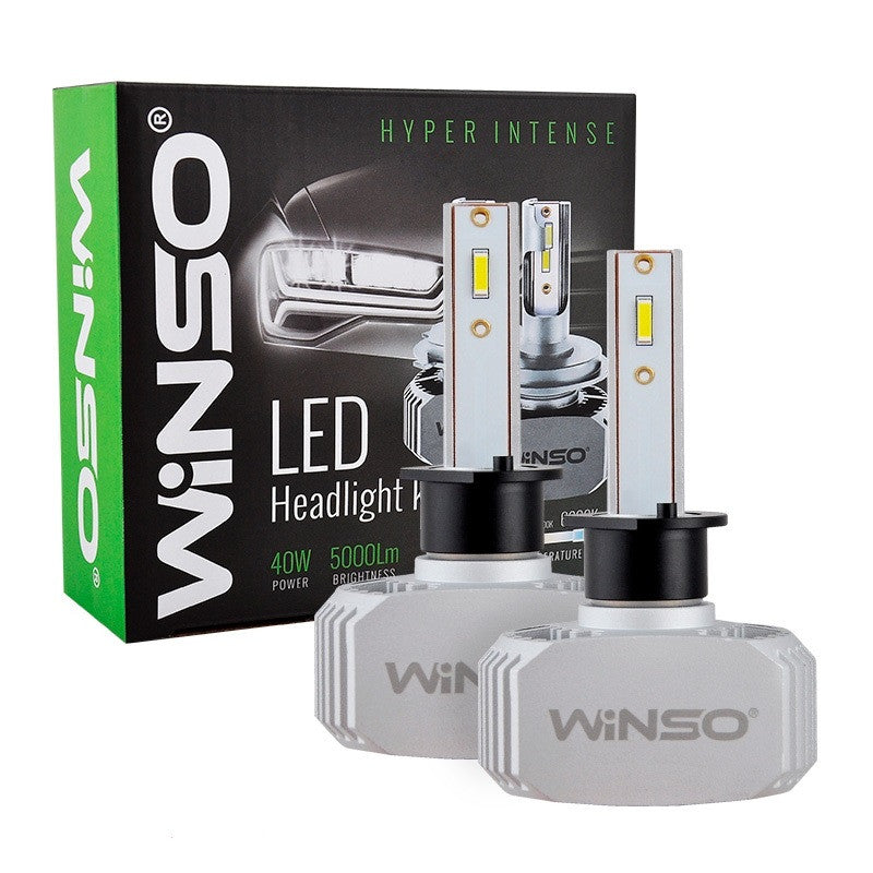 Bec LED Winso H1 12/24V 40W, luminous flux 5000Lm. 6000K Winso - imagine 1