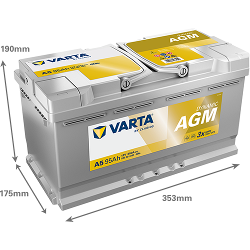 Acumulator Varta Silver  Dynamic AGM XEV A5 95 Ah Varta - imagine 2
