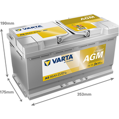 Acumulator Varta Silver  Dynamic AGM XEV A5 95 Ah Varta - imagine 2