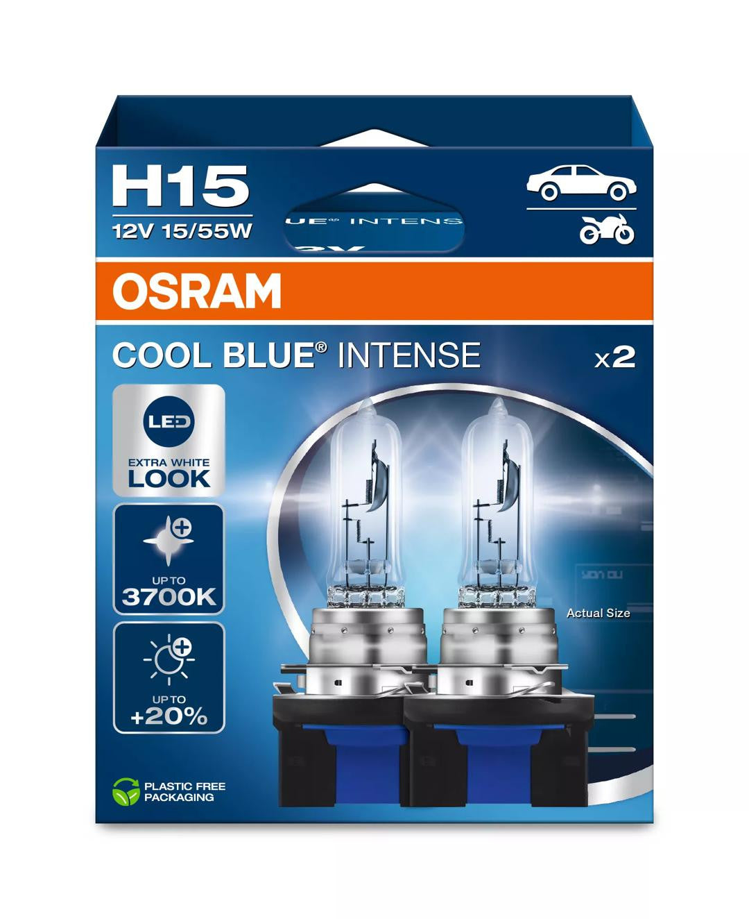 Bec Osram Cool Blue Intense H15 15/55W 12V PGJ23t-1 Set 2 buc Osram - imagine 4