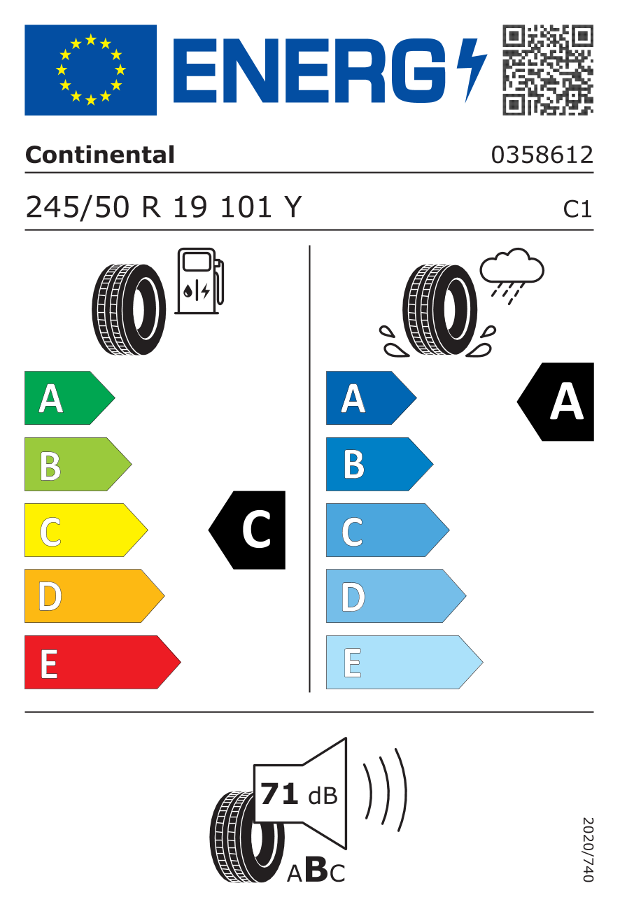 Anvelopa Vara Continental 245/50 R19 101Y FR PremiumContact 6 [DOT 2023] Continental - imagine 3