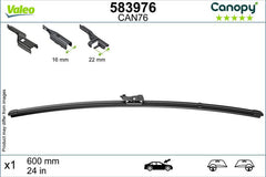 Lamela stergator Valeo Canopy 600 mm | 24 inch Valeo - imagine 2