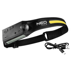 Lanterna de cap cu banda led inclusa 2 in 1 Neo Tools - imagine 1