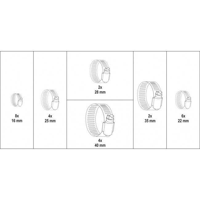 Set 26 coliere pentru furtun Yato Yato - imagine 2