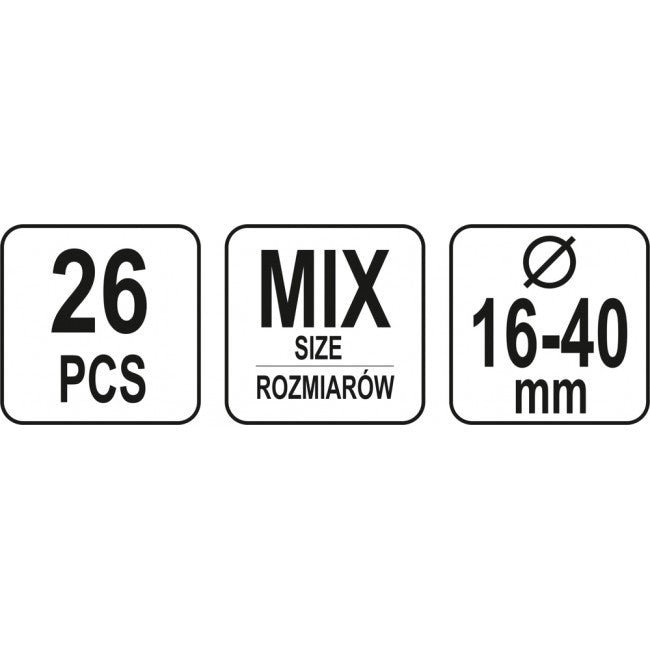 Set 26 coliere pentru furtun Yato Yato - imagine 3