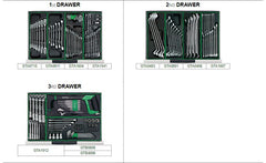 Dulap Scule echipat cu 136 piese ●-3 sertare Toptul - imagine 2