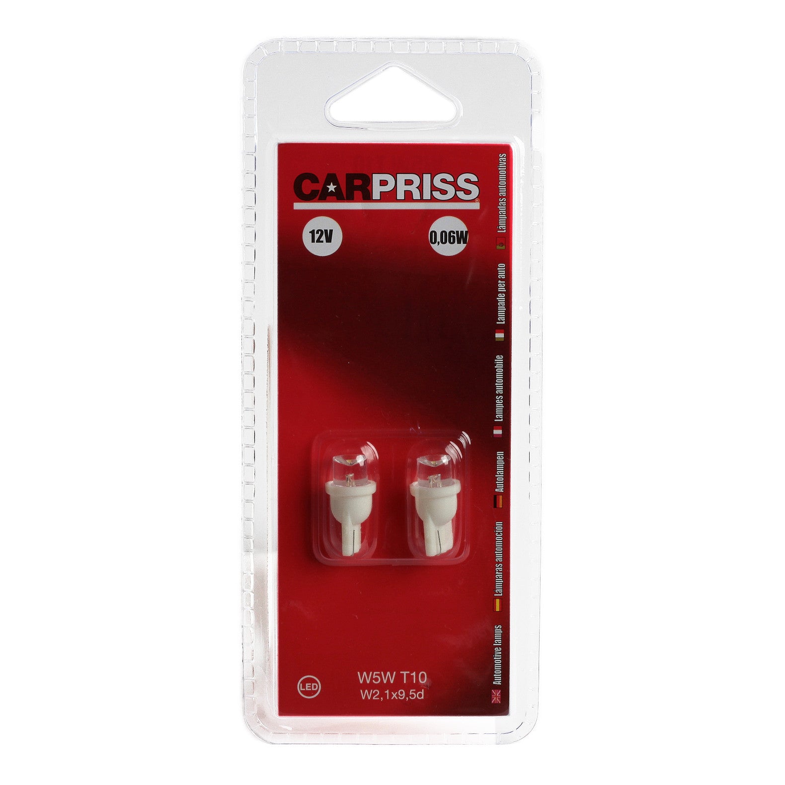 Bec Carpriss T10 12V 5W W2,1x9,5d Set 2 buc Carpriss - imagine 1