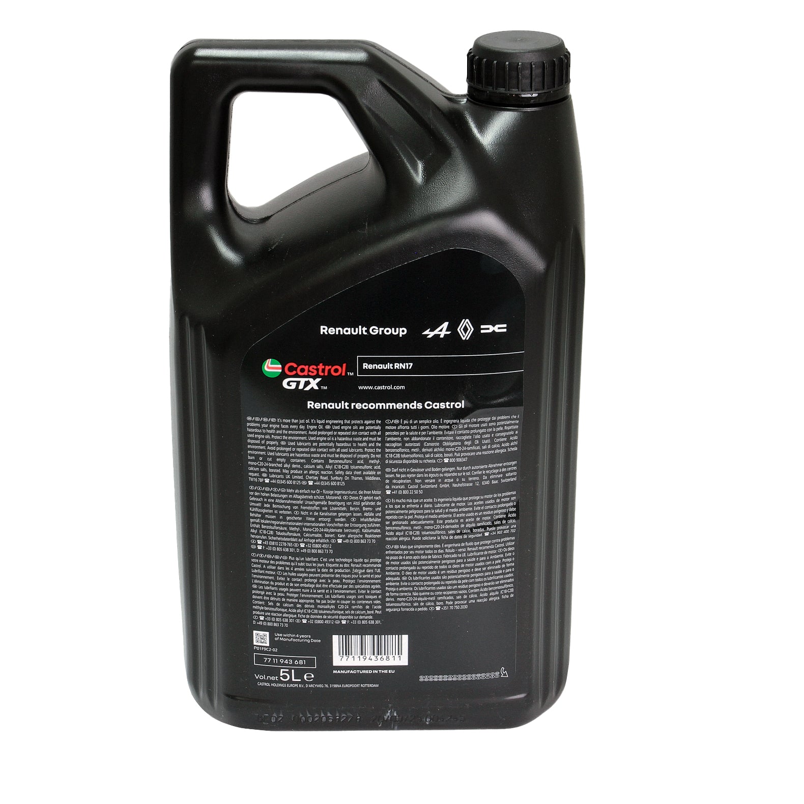 Ulei motor Renault Castrol GTX RN-Spec RN17 5W30 5L Renault - imagine 3