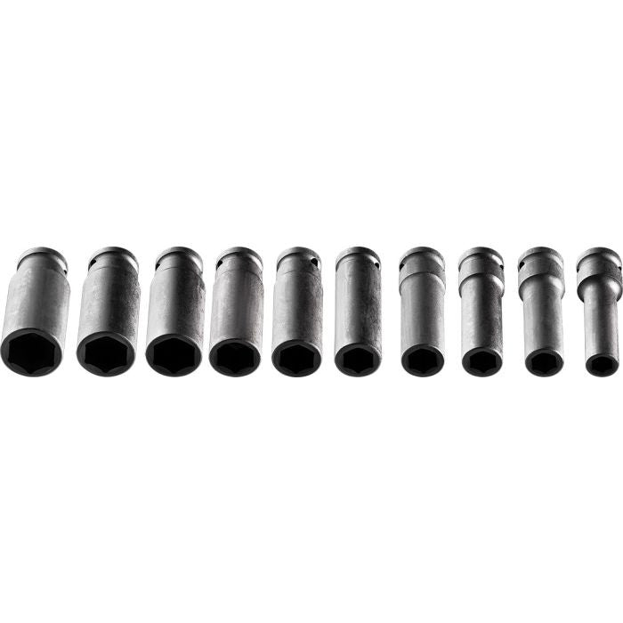 Set tubulare impact 1/2" lungi, 10 buc (10, 12, 13, 14, 15, 17, 19, 21, 22, 24mm) CR-MO Neo Tools - imagine 2