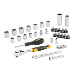 Set de clicheți cu 72 de dinți și chei tubulare STANLEY® 3/8 in., cu accesorii, 45 buc. Stanley - imagine 2