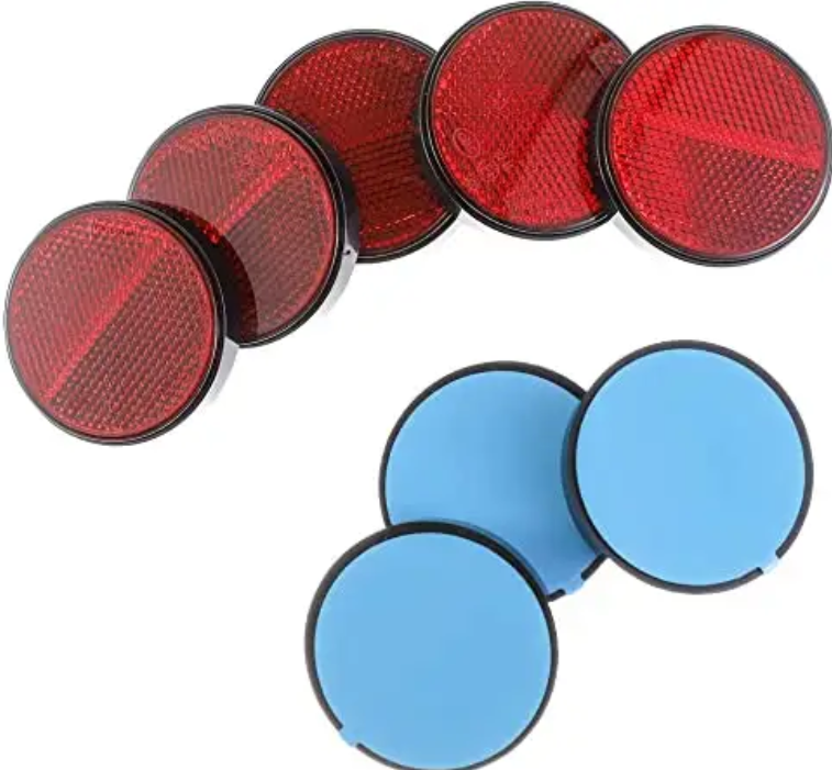 Catadioptru rotund autoadeziv 60 mm Rosu Runkit - imagine 1