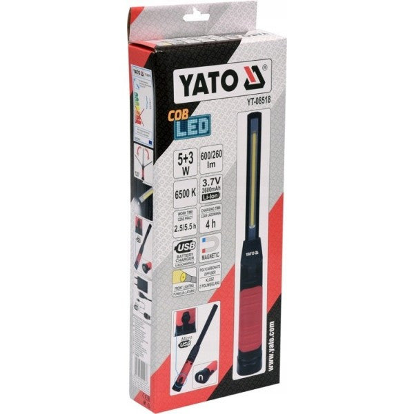 Lanterna Cu Acumulator 5+3W, 600/260lm, USB Yato YT-08518 Yato - imagine 7