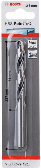 Burghiu spiral HSS PointTeQ de 8,0 mm Bosch - imagine 1