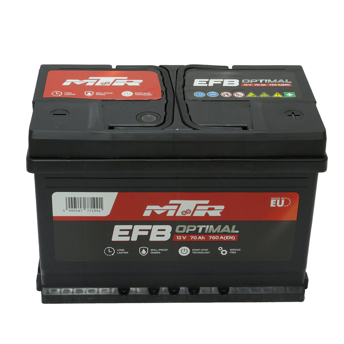 Acumulator turisme MTR EFB [START-STOP] 70Ah 760A MTR - imagine 1