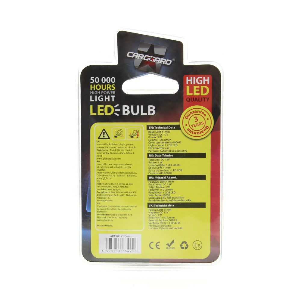 Bec MTR C5W 12V 3W Set 2 buc Carguard - imagine 4