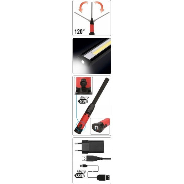 Lanterna Cu Acumulator 5+3W, 600/260lm, USB Yato YT-08518 Yato - imagine 8