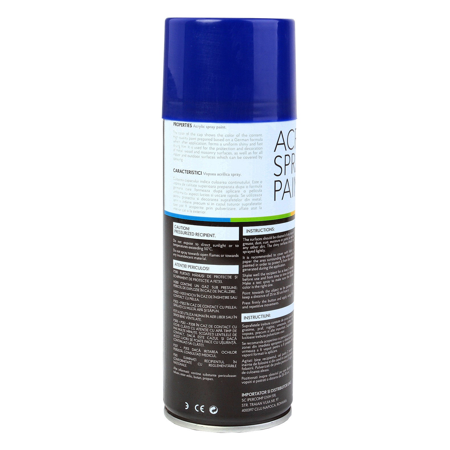 Vopsea spray 450 ml Albastru 680 Noxaro - imagine 2