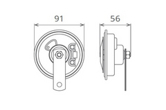 CLAXON ELECTROMAGNETIC 12V 5A TON INALT