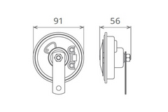 CLAXON ELECTROMAGNETIC 12V 5A TON JOS