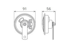 CLAXON ELECTROMAGNETIC 12V 5A TON JOS