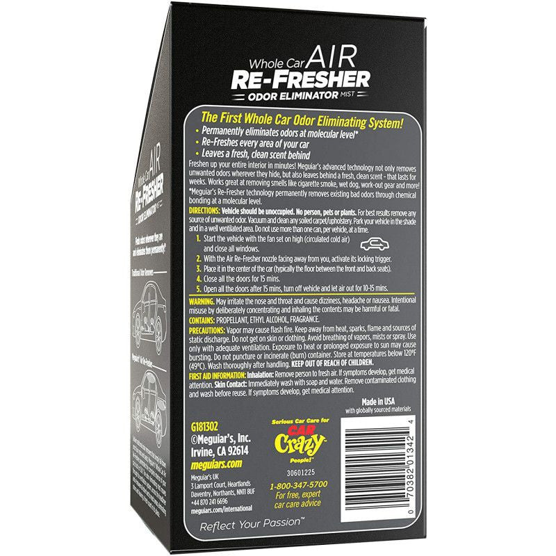 Solutie Curatare Aer Conditionat Meguiars Whole Car Air Re-Fresher Black Chrome Meguiar's - imagine 5