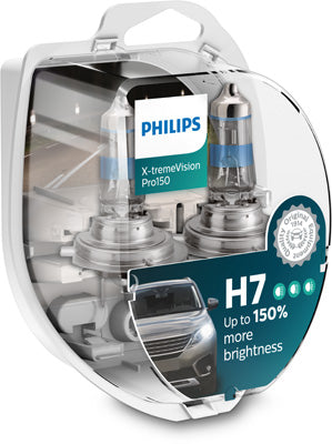 SET 2 BECURI FAR H7 55W 12V X-TREME VISION PRO150 PHILIPS