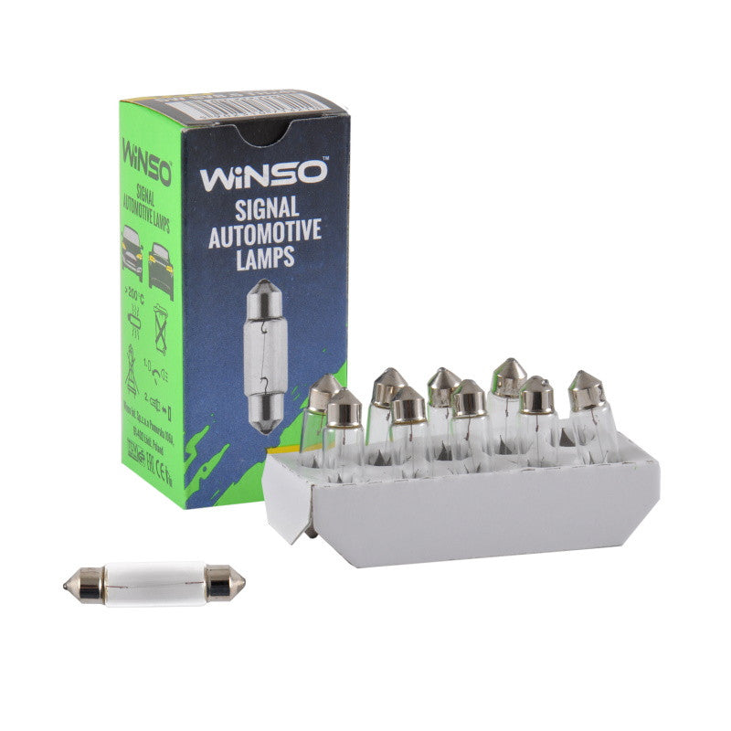Bec Halogen Winso 12V C5W 5W SV8.5 T11X41 Winso - imagine 1