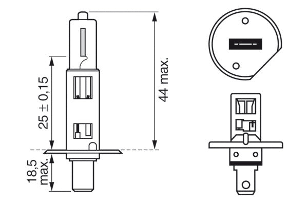 BEC H1 12V 55W PURE LIGHT (blister 1buc) BOSCH