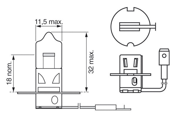 BEC H3 12V 55W PURE LIGHT (blister 1buc) BOSCH