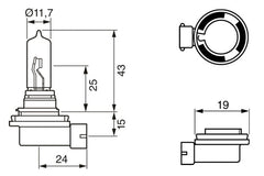 BEC 12V H9 65W PURE LIGHT BOSCH