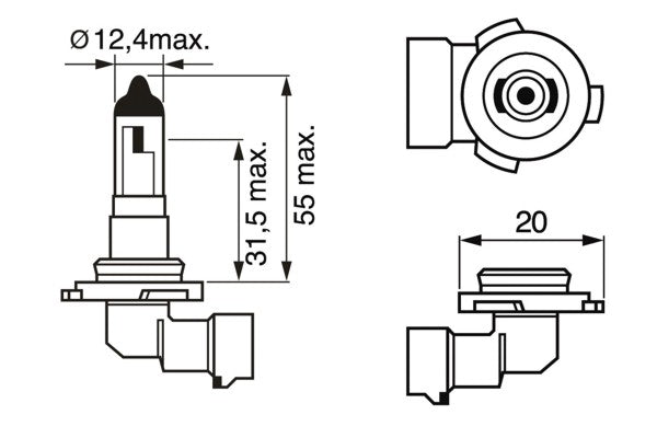 BEC 12V H10 42W PURE LIGHT BOSCH