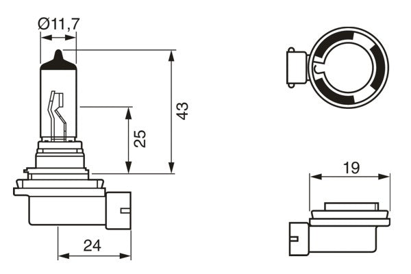 BEC H11 12V 55W PURE LIGHT (blister 1buc) BOSCH