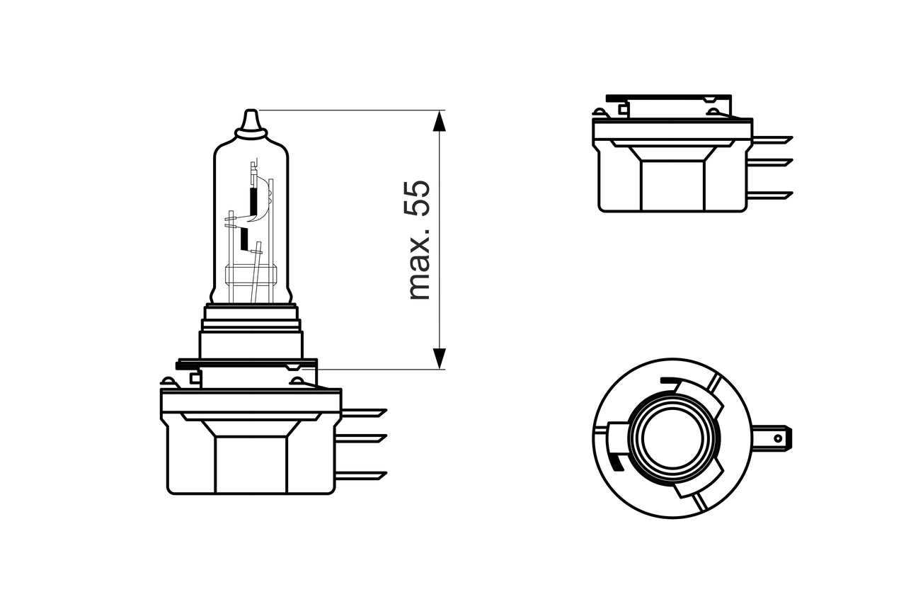 BEC 12V H15 15W / 55W PURE LIGHT BOSCH