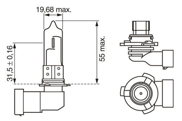 BEC HB3 12V 5W PURE LIGHT (blister 1buc) BOSCH