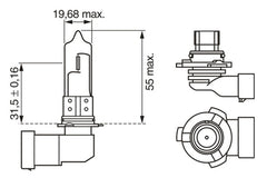 BEC 12V HB3 60W PURE LIGHT BOSCH