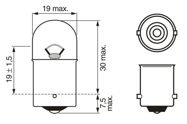 BEC 12V R5W 5W ECO SET 10 BUC BOSCH