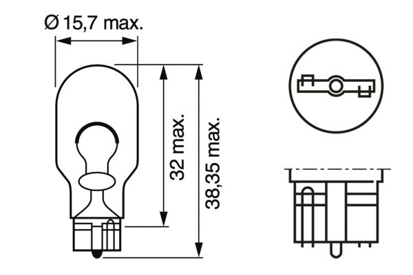 BEC 12V W16W 16W PURE LIGHT SET 10 BUC BOSCH