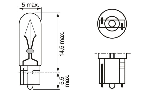 BEC 12V W1.2W 1.2W ECO SET 10 BUC BOSCH