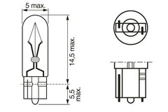 BEC 12V PBT5 2W PURE LIGHT SET 10 BUC BOSCH