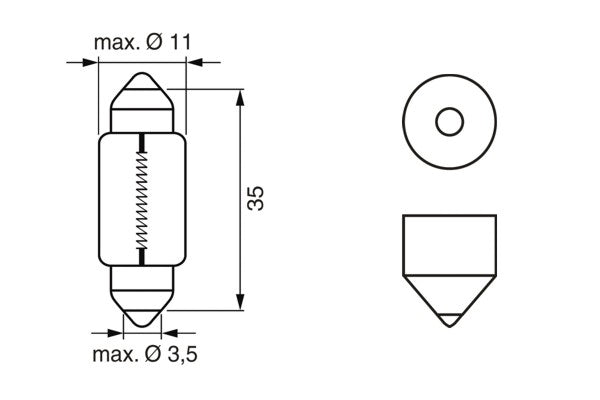 BEC 12V C5W 5W ECO SET 10 BUC BOSCH