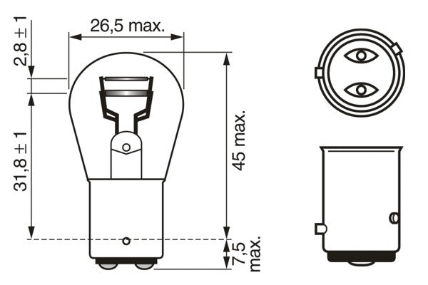 BEC 12V P21/4W 21W / 4W ECO SET 10 BUC BOSCH