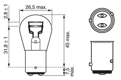 BEC 12V P21/4W 21W / 4W PURE LIGHT SET 10 BUC BOSCH