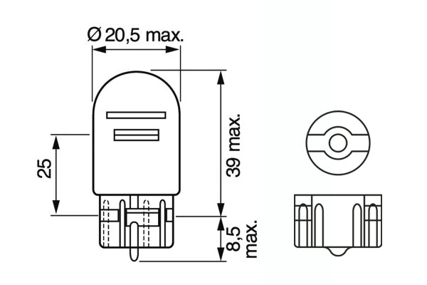 BEC 12V W21/5W 5W / 21W PURE LIGHT BOSCH