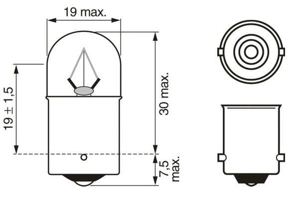 BEC 24V R5W 5W TRUCKLIGHT SET 10 BUC BOSCH