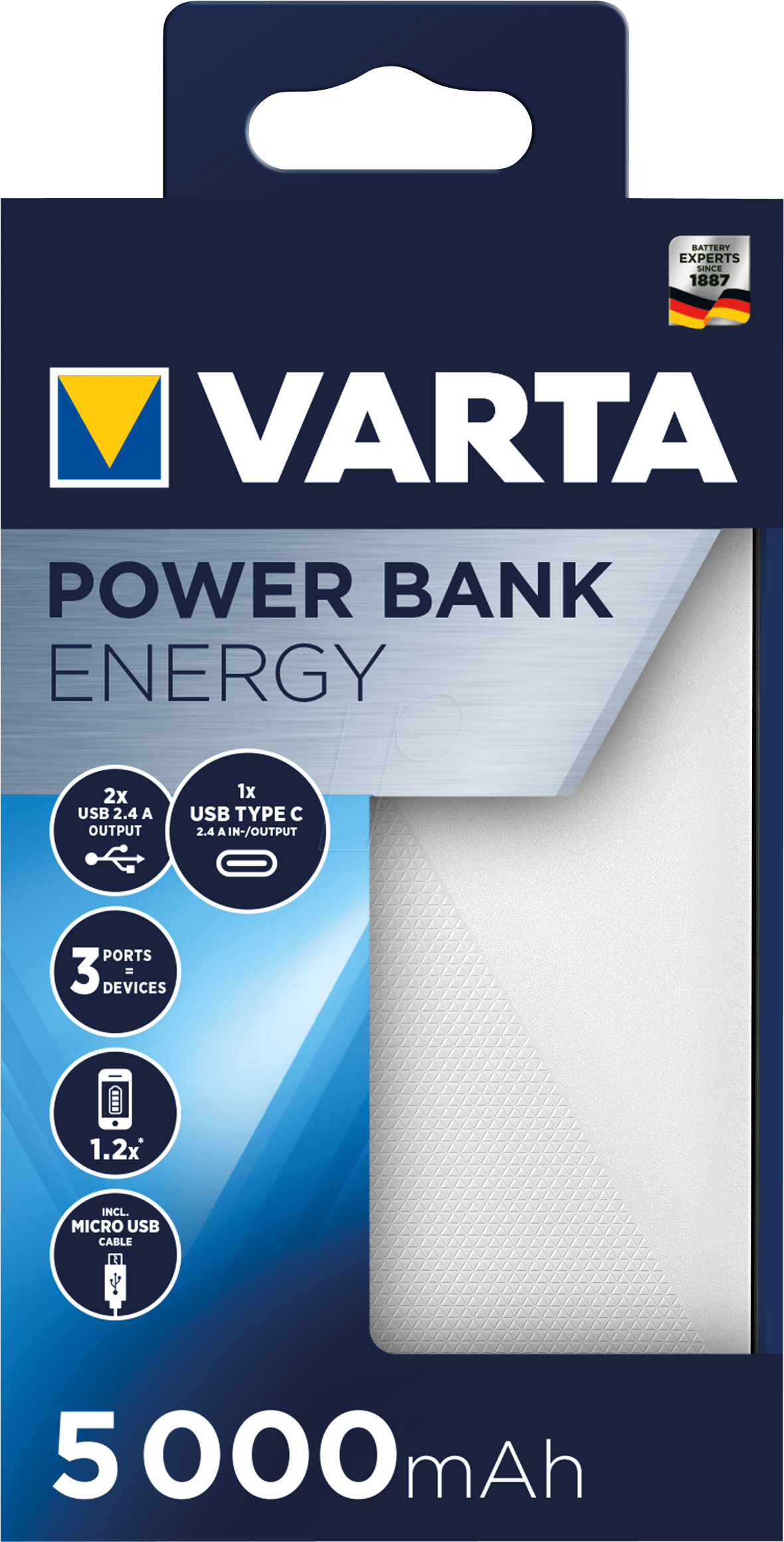 Acumulator portabil Varta Power Bank Energy 5000 mAh 57975 Varta - imagine 3